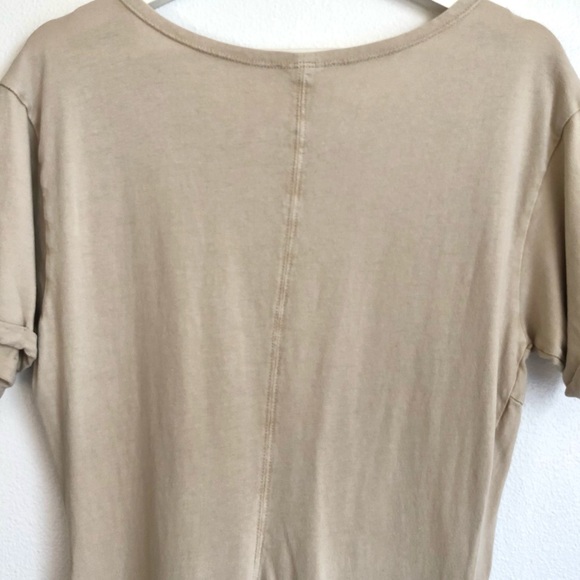 L*Space Beachwood Sand Beige Twist Front T-Shirt Dress Size Medium - Picture 7 of 11